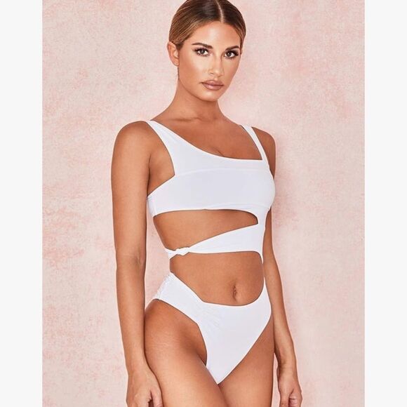 White one piece bathing suit #9 - Picture 4 of 7